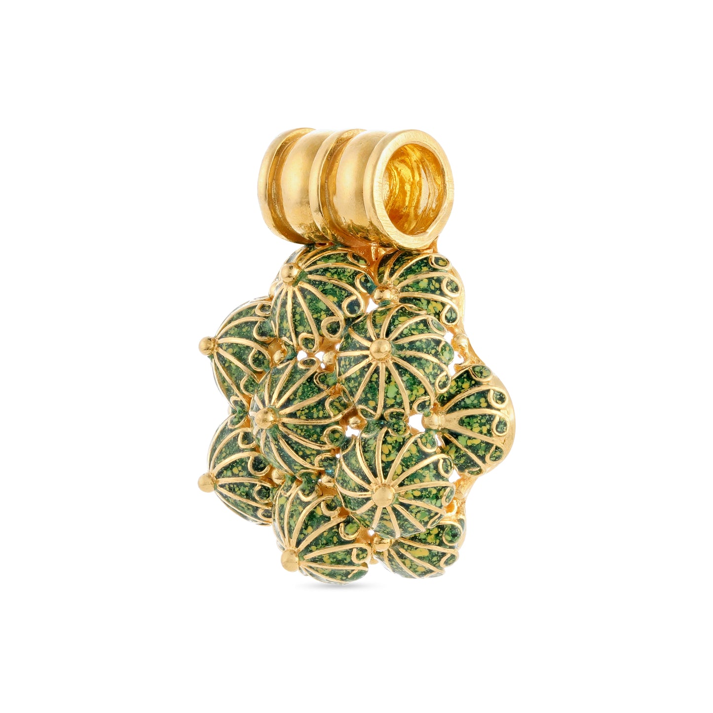 21K Green Mina Gold Pendant