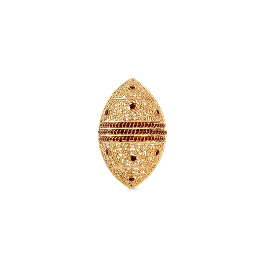 21K Red Mina Gold Ring