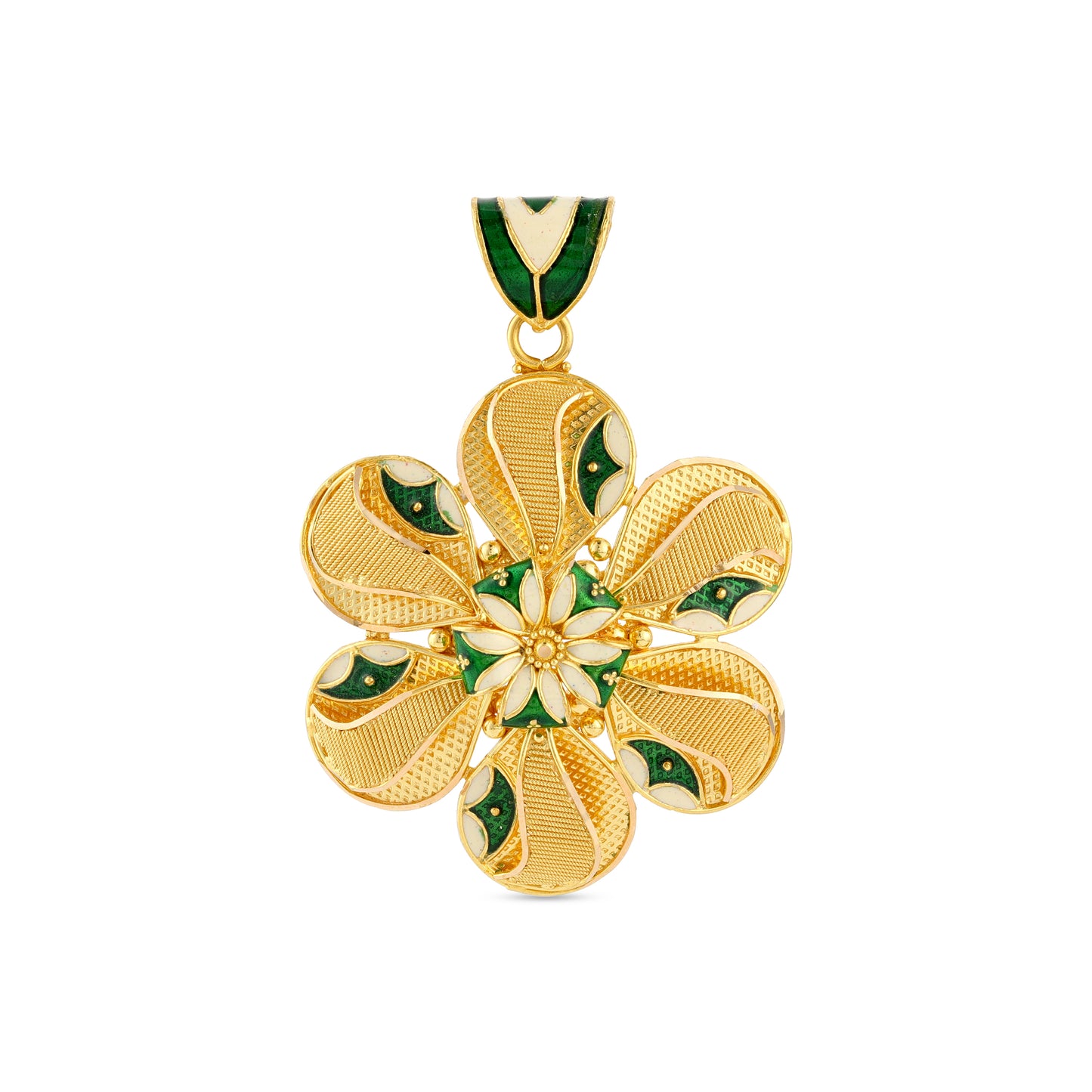 21K Green & Ivory Gold Pendant
