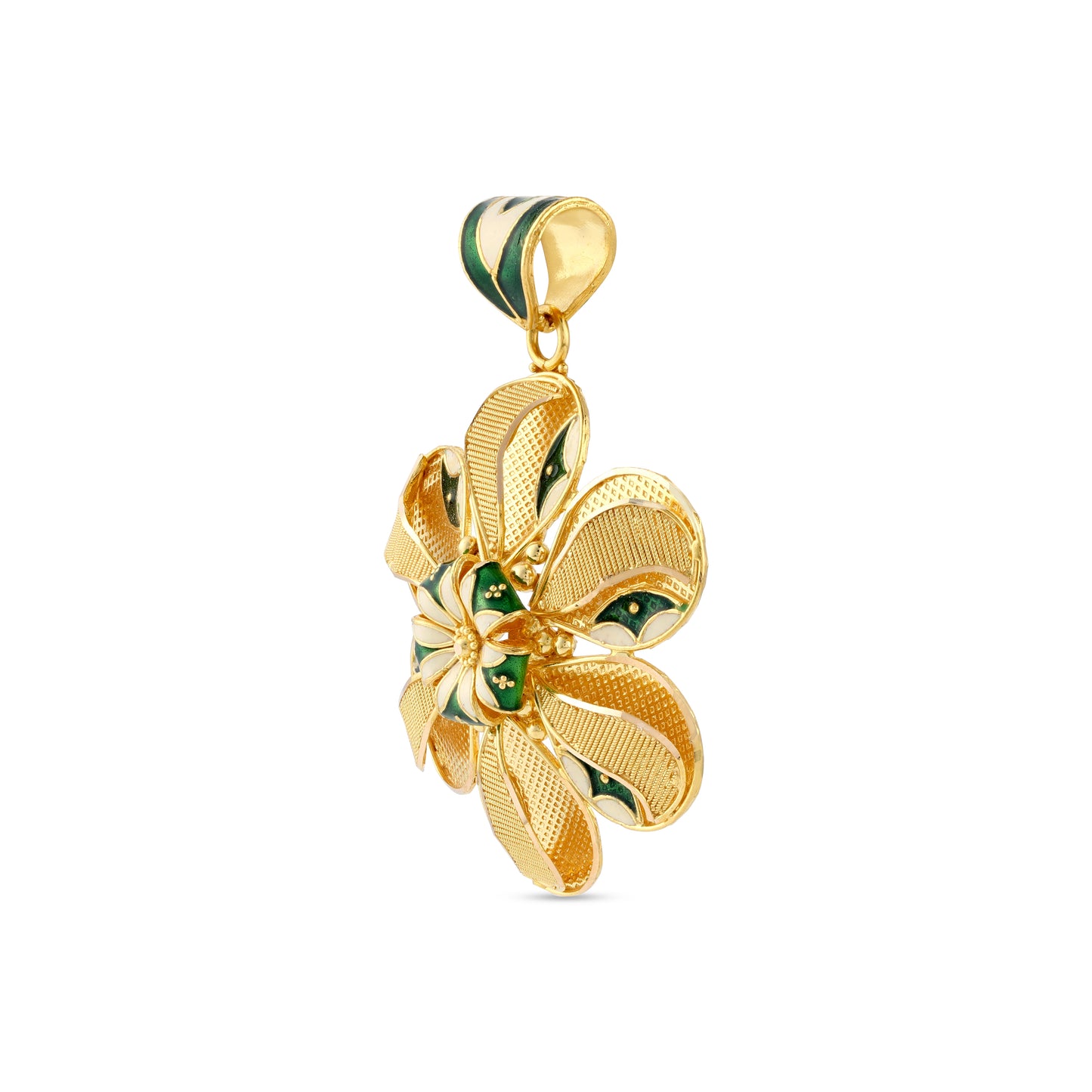 21K Green & Ivory Gold Pendant