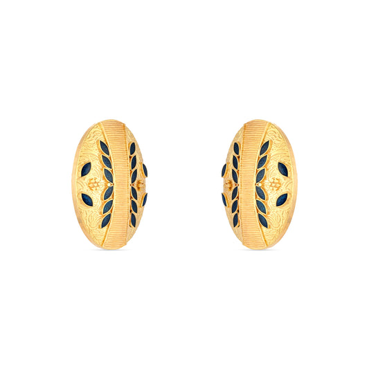 21K Blue Mina Gold Earrings