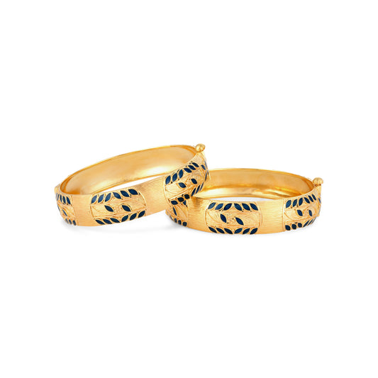 21K Blue Mina Gold Bangle