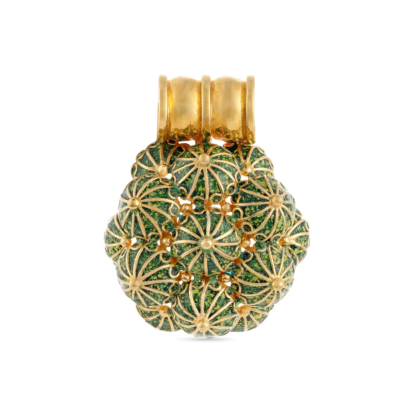 21K Green Mina Gold Pendant