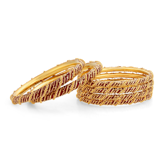 21K Red Mina Gold Bangle