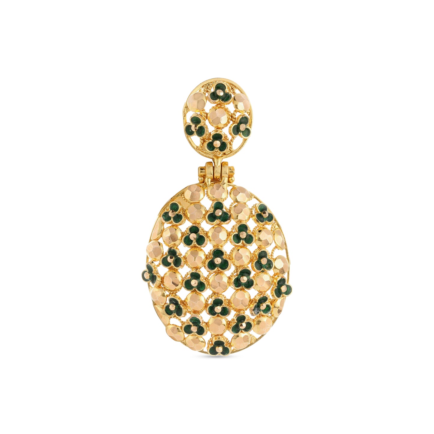 21K Green Mina Gold Pendant