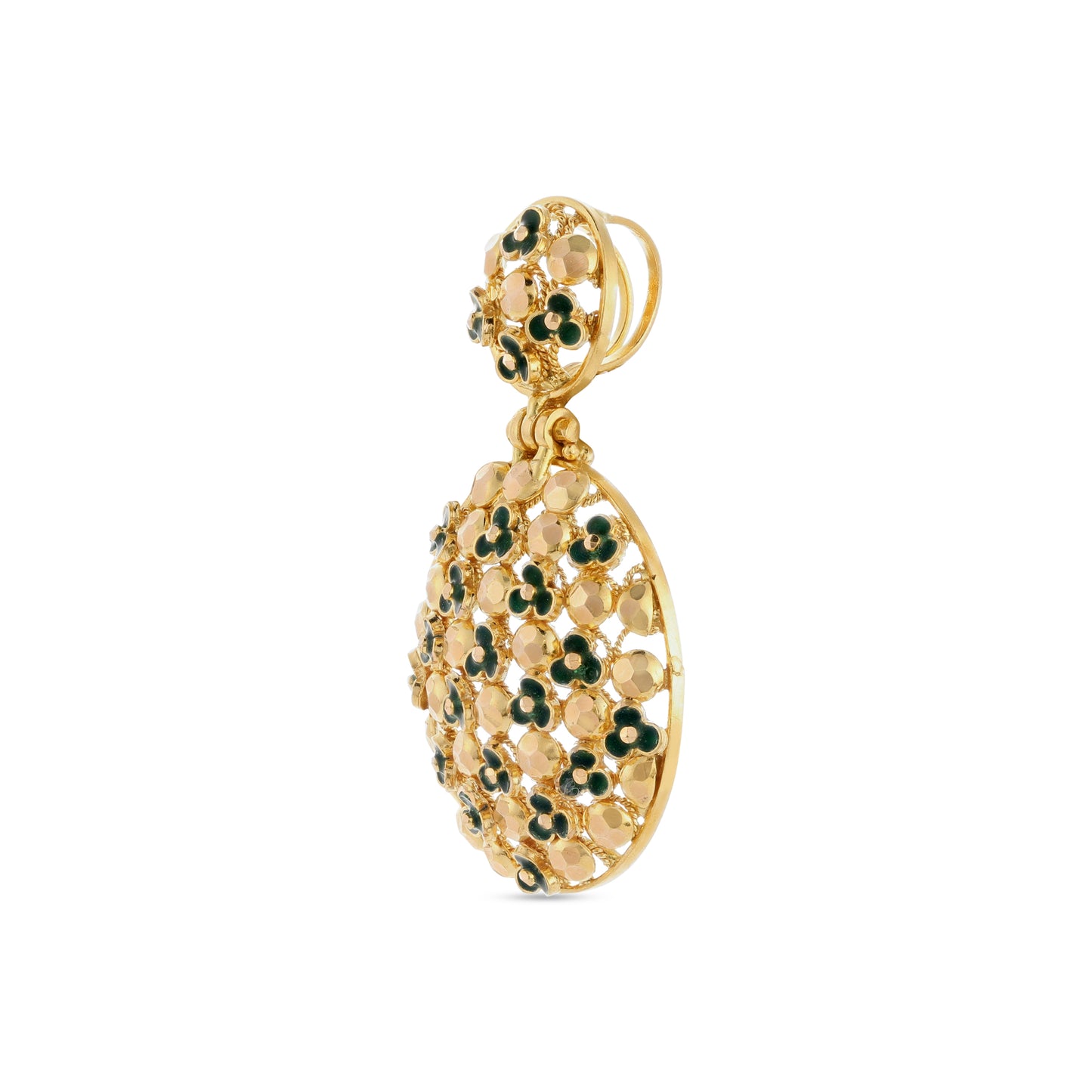 21K Green Mina Gold Pendant