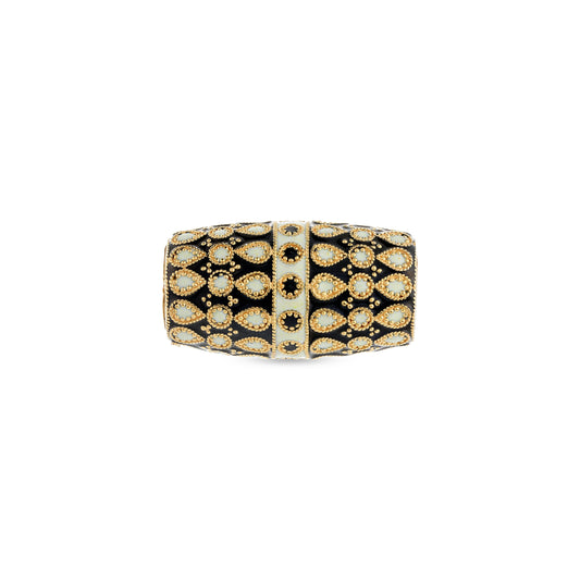 21K Black & Ivory Mina Gold Pendant