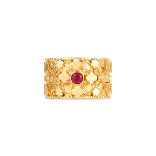 21K Ruby Stone Gold Ring