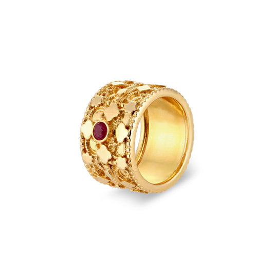 21K Ruby Stone Gold Ring
