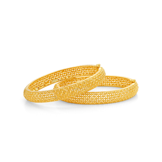 21K Gold Mina Gold Openable Widht 9mm Bangle