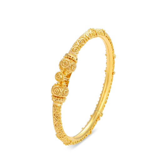21K Gold Mina Gold Openable Widht 5mm Bangle