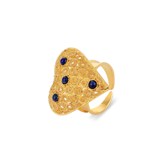 21K Blue Stone Ring